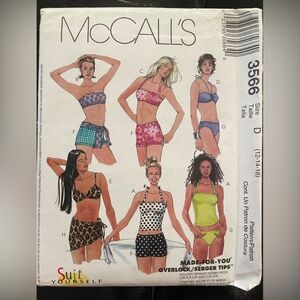 Vintage Uncut McCall's Swimwear Sewing Pattern